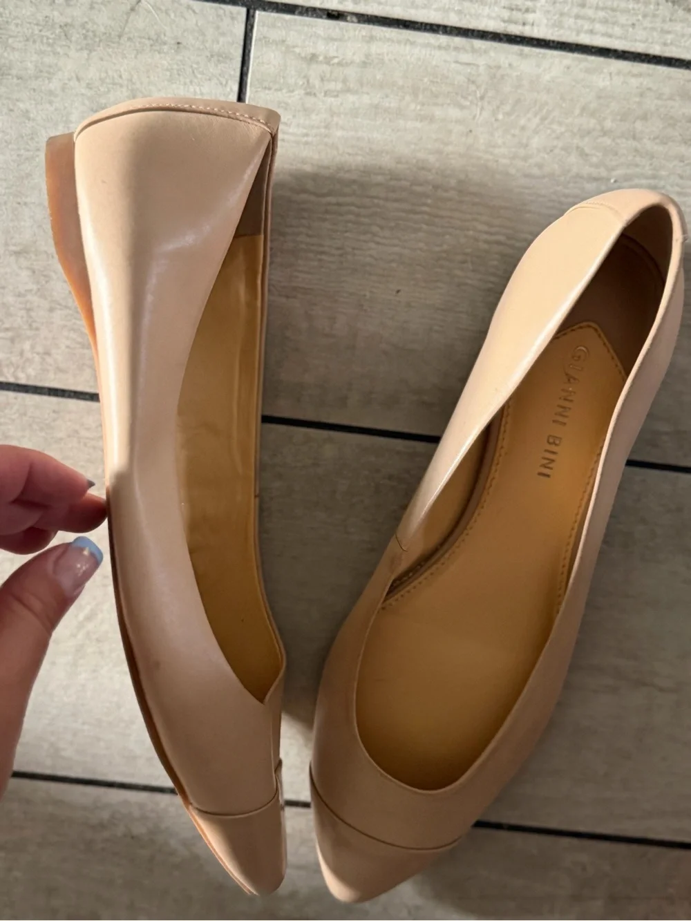 Gianni Bini Blush Nude Pointed-Toe Flats